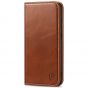 SHIELDON SAMSUNG Galaxy S23 Plus Wallet Case, SAMSUNG S23 Plus Leather Cover Flip Folio Book Case - Brown - Retro