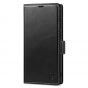 SHIELDON SAMSUNG Galaxy S23 Ultra Wallet Case, SAMSUNG S23 Ultra Leather Cover Flip Folio Book Case - Black - Retro