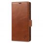 SHIELDON SAMSUNG Galaxy S23 Ultra Wallet Case, SAMSUNG S23 Ultra Leather Cover Flip Folio Book Case - Brown - Retro