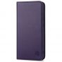 SHIELDON SAMSUNG Galaxy S23 Wallet Case, SAMSUNG S23 Leather Cover Flip Folio Book Case - Dark Purple