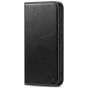 SHIELDON SAMSUNG Galaxy S23 Wallet Case, SAMSUNG S23 Leather Cover Flip Folio Book Case - Black - Retro