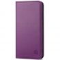 SHIELDON SAMSUNG Galaxy S24 Genuine Leather Wallet Case, SAMSUNG S24 Flip Case Folio Book Magnet Cover - Purple