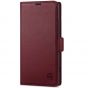 SHIELDON SAMSUNG Galaxy S24 Ultra Wallet Case, SAMSUNG S24 Ultra Leather Cover Flip Folio Book Case - Wine Red