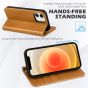 SHIELDON iPhone 12 Wallet Case - iPhone 12 Pro 6.1-inch Folio Leather Case - Retro Light Brown
