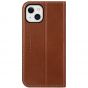 SHIELDON iPhone 13 Wallet Case, iPhone 13 Genuine Leather Cover with RFID Blocking, Book Folio Flip Kickstand Magnetic Closure - Brown - Retro