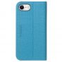 SHIELDON iPhone 8 Wallet Case - iPhone 7 Genuine Leather Kickstand Case - Light Blue - Litchi Pattern
