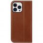 SHIELDON iPhone 13 Pro Wallet Case, iPhone 13 Pro Genuine Leather Cover with Magnetic Closure - Brown - Retro