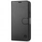 SHIELDON iPhone 14 Plus Wallet Case, iPhone 14 Plus Genuine Leather Cover Book Folio Flip Kickstand Case with Magnetic Clasp - Black
