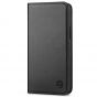 SHIELDON iPhone 14 Plus Wallet Case, iPhone 14 Plus Genuine Leather Cover with RFID Blocking, Book Folio Flip Kickstand Magnetic Closure - Black