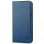 SHIELDON iPhone 14 Plus Wallet Case, iPhone 14 Plus Genuine Leather Cover with RFID Blocking, Book Folio Flip Kickstand Magnetic Closure - Royal Blue