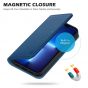 SHIELDON iPhone 14 Pro Wallet Case, iPhone 14 Pro Genuine Leather Cover Folio Case with Magnetic Closure - Royal Blue