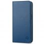 SHIELDON iPhone 14 Pro Wallet Case, iPhone 14 Pro Genuine Leather Cover Folio Case with Magnetic Closure - Royal Blue