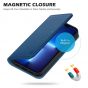 SHIELDON iPhone 14 Pro Max Wallet Case, iPhone 14 Pro Max Genuine Leather Folio Cover - Royal Blue