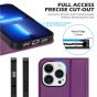 SHIELDON iPhone 14 Pro Max Wallet Case, iPhone 14 Pro Max Genuine Leather Folio Cover - Light Purple