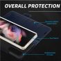 SHIELDON SAMSUNG Galaxy Z Fold4 5G Genuine Leather Wallet Case Cover with S Pen Holder, Folio Flip Style - Dark Blue - Retro