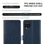 TUCCH SAMSUNG GALAXY A12/M12 Wallet Case, SAMSUNG A12/M12 Leather Case Folio Cover - Dark Blue