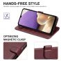 TUCCH SAMSUNG GALAXY A32 Wallet Case, SAMSUNG M32 Leather Case Folio Cover - Wine Red
