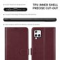 TUCCH SAMSUNG GALAXY A42 Wallet Case, SAMSUNG A42 Leather Case Folio Cover - Wine Red