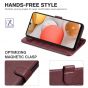 TUCCH SAMSUNG GALAXY A42 Wallet Case, SAMSUNG A42 Leather Case Folio Cover - Wine Red