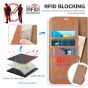 TUCCH SAMSUNG GALAXY A53 Wallet Case, SAMSUNG A53 Leather Case Folio Cover - Light Brown