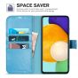 TUCCH SAMSUNG GALAXY A52 Wallet Case, SAMSUNG A52 Flip Case 6.5-inch - Shiny Light Blue