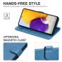 TUCCH SAMSUNG GALAXY A72 Wallet Case, SAMSUNG A72 Flip Case 6.7-inch - Lake Blue