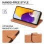 TUCCH SAMSUNG GALAXY A72 Wallet Case, SAMSUNG A72 Flip Case 6.7-inch - Light Brown