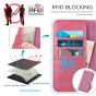 TUCCH iPhone 11 Pro Wallet Case Protective, iPhone 11 Pro Flip Cover Slim - Hot Pink
