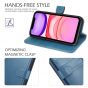 TUCCH iPhone 11 Pro Wallet Case with Strap, iPhone 11 Pro Stand Case with Card Holder - Lake Blue