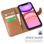 TUCCH iPhone 11 Pro Wallet Case with Strap, iPhone 11 Pro Stand Case with Card Holder - Light Brown