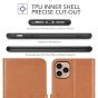 TUCCH iPhone 11 Pro Wallet Case with Strap, iPhone 11 Pro Stand Case with Card Holder - Light Brown