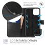 TUCCH iPhone 11 Wallet Case for Men, iPhone 11 Leather Cover with Magnetic Clasp - Black
