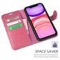 TUCCH iPhone 11 Wallet Case Protective, iPhone 11 Flip Cover Slim - Hot Pink