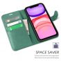 TUCCH iPhone 11 Wallet Case with Magnetic, iPhone 11 Leather Case - Myrtle Green