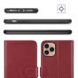 TUCCH iPhone 11 Pro Max Wallet Case for Men, iPhone 11 Pro Max Leather Cover with Magnetic Clasp - Dark Red