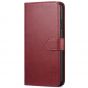 TUCCH iPhone 11 Pro Max Wallet Case for Men, iPhone 11 Pro Max Leather Cover with Magnetic Clasp - Dark Red