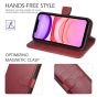 TUCCH iPhone 11 Pro Max Wallet Case for Women, iPhone 11 Pro Max Folio Case Thin - Red