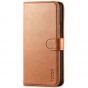 TUCCH iPhone 11 Pro Max Wallet Case for Men, iPhone 11 Pro Max Leather Cover with Magnetic Clasp - Light Brown