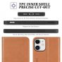 TUCCH iPhone 12 Mini Wallet Case, iPhone 12 Mini Flip Cover, Magnetic Closure Phone Case for Mini iPhone 12 5G 5.4-inch Light Brown