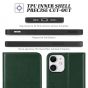TUCCH iPhone 12 Mini Wallet Case, iPhone 12 Mini Flip Cover, Magnetic Closure Phone Case for Mini iPhone 12 5G 5.4-inch Midnight Green
