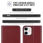 TUCCH iPhone 12 Mini Wallet Case, iPhone 12 Mini Flip Cover, Magnetic Closure Phone Case for Mini iPhone 12 5G 5.4-inch Dark Red