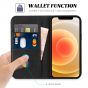 TUCCH iPhone 12 Mini Wallet Case, iPhone 12 Mini Flip Cover, Magnetic Closure Phone Case for Mini iPhone 12 5G 5.4-inch Black