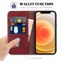 TUCCH iPhone 12 Mini Wallet Case, iPhone 12 Mini Flip Cover, Magnetic Closure Phone Case for Mini iPhone 12 5G 5.4-inch Dark Red