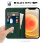 TUCCH iPhone 12 Mini Wallet Case, iPhone 12 Mini Flip Cover, Magnetic Closure Phone Case for Mini iPhone 12 5G 5.4-inch Midnight Green