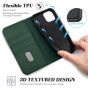 TUCCH iPhone 12 Mini Wallet Case, iPhone 12 Mini Flip Cover, Magnetic Closure Phone Case for Mini iPhone 12 5G 5.4-inch Midnight Green