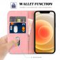 TUCCH iPhone 12 Mini Wallet Case, iPhone 12 Mini Flip Cover, Magnetic Closure Phone Case for Mini iPhone 12 5G 5.4-inch Rose Gold