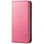 TUCCH iPhone 12 Mini Wallet Case, iPhone 12 Mini Flip Cover, Magnetic Closure Phone Case for Mini iPhone 12 5G 5.4-inch Hot Pink