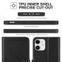 TUCCH iPhone 12 Wallet Case, iPhone 12 Pro Case, iPhone 12 / Pro 6.1-inch Flip Case - Black