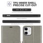 TUCCH iPhone 12 Wallet Case, iPhone 12 Pro Case, iPhone 12 / Pro 5G 6.1-inch Flip Case - Grey