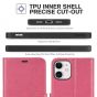 TUCCH iPhone 12 Wallet Case, iPhone 12 Pro Case, iPhone 12 / Pro 5G 6.1-inch Flip Case - Hot Pink